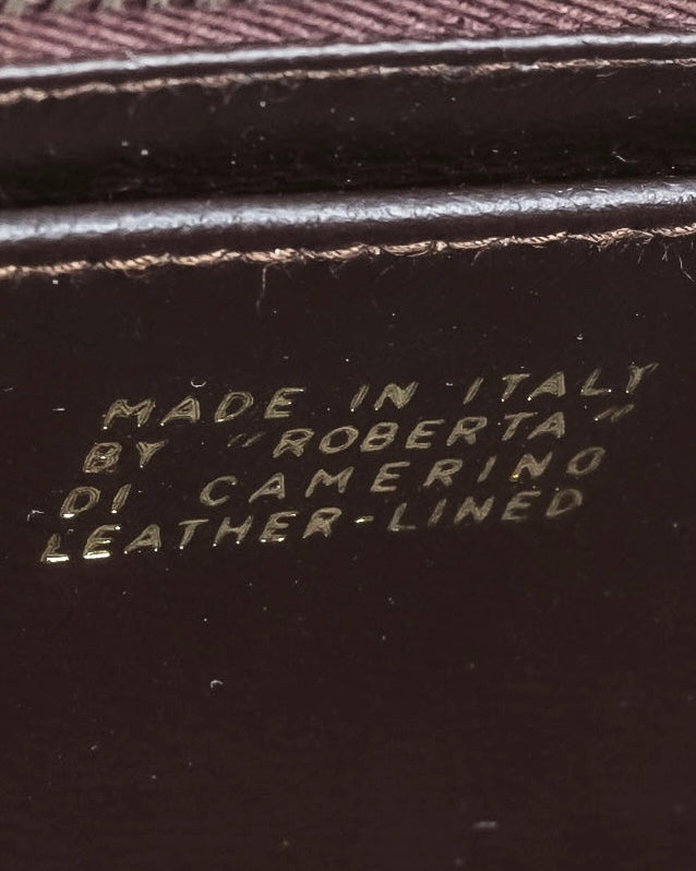 "Roberta Di Camerino"
 Velvet combination design hand bag