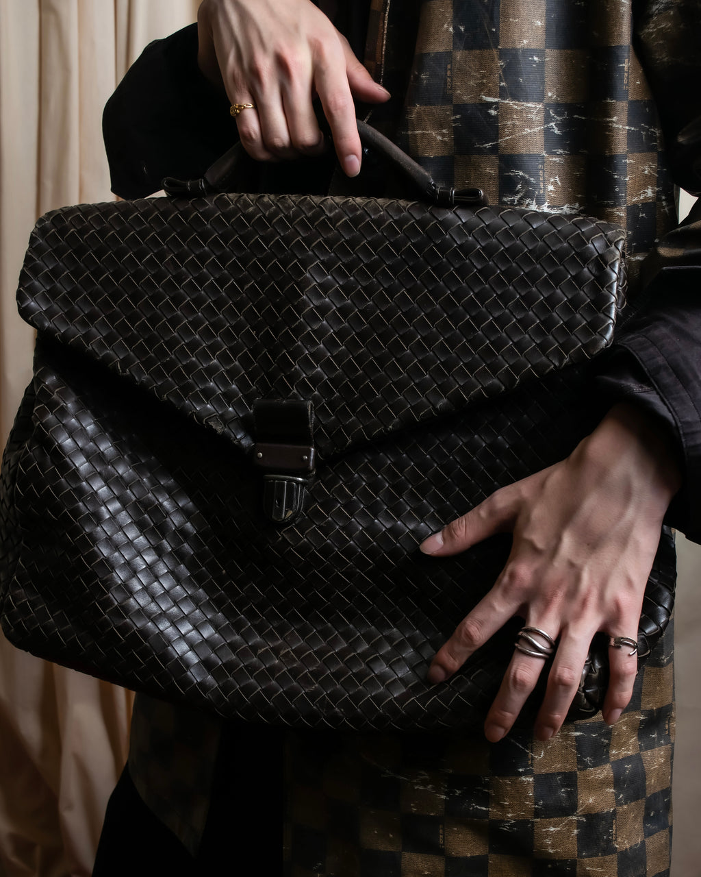 "BOTTEGA VENETA" Intrecciato design briefcase bag