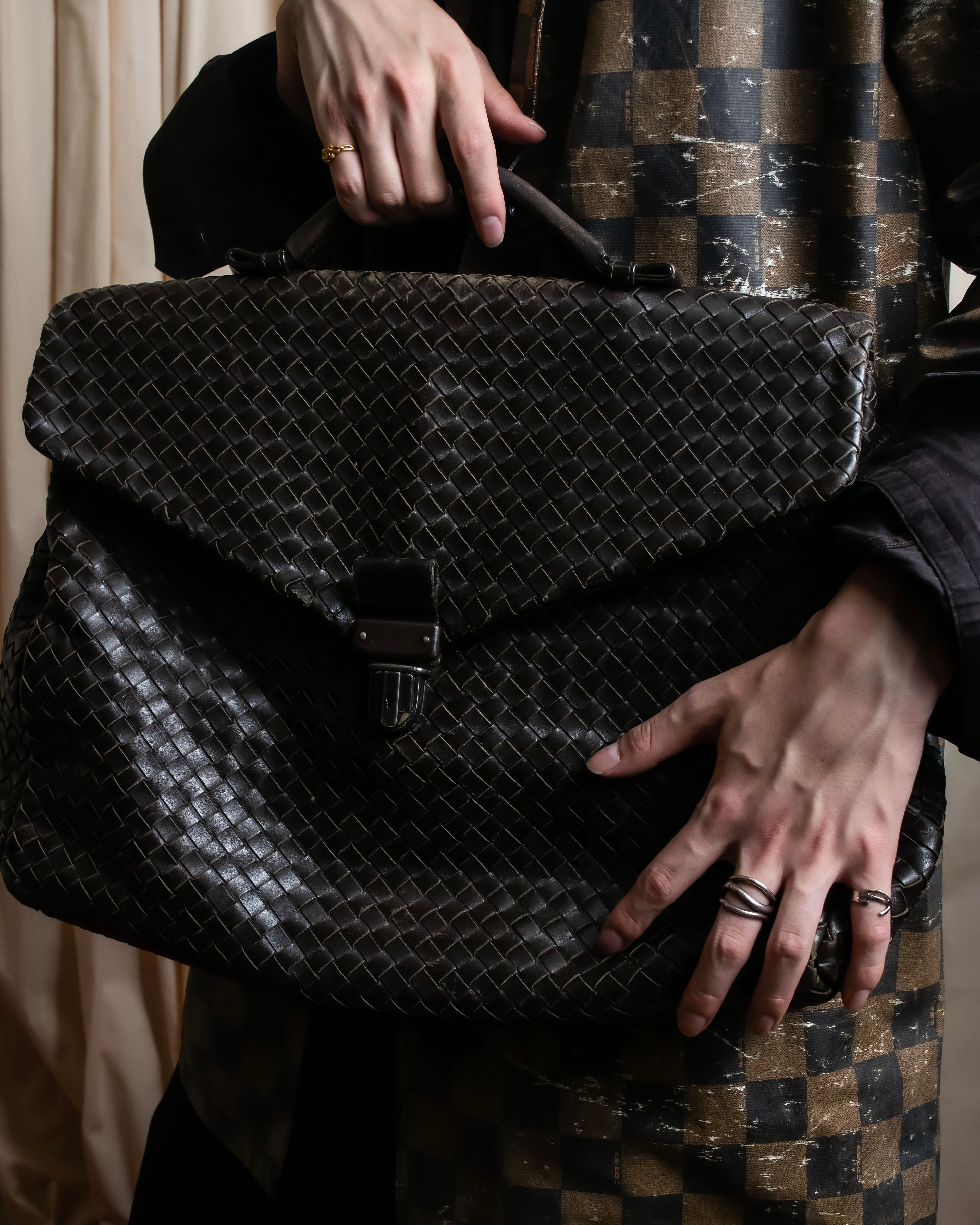 "BOTTEGA VENETA" Intrecciato design briefcase bag