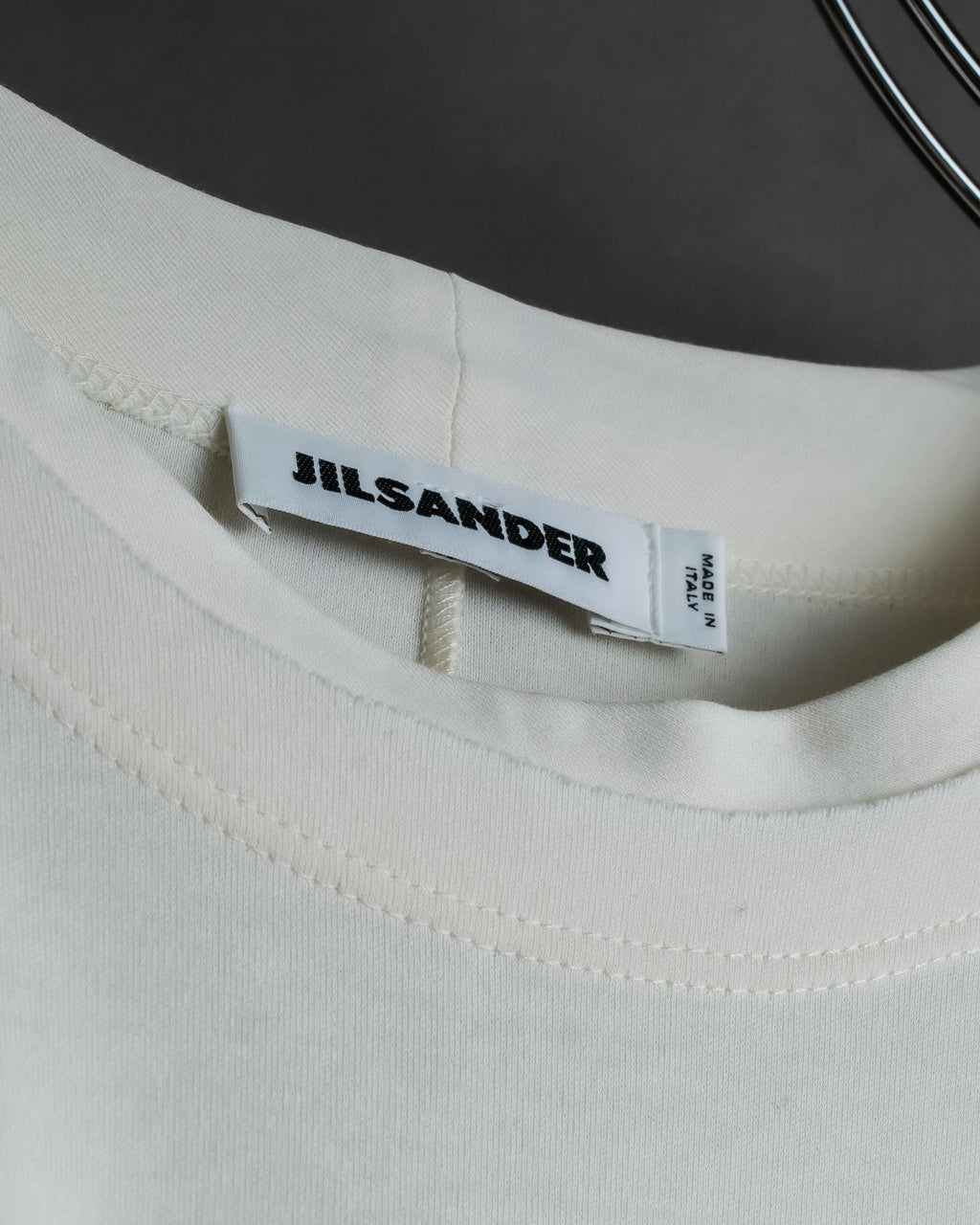 "JIL SANDER" Asymmetrical tuck gather detail long dress