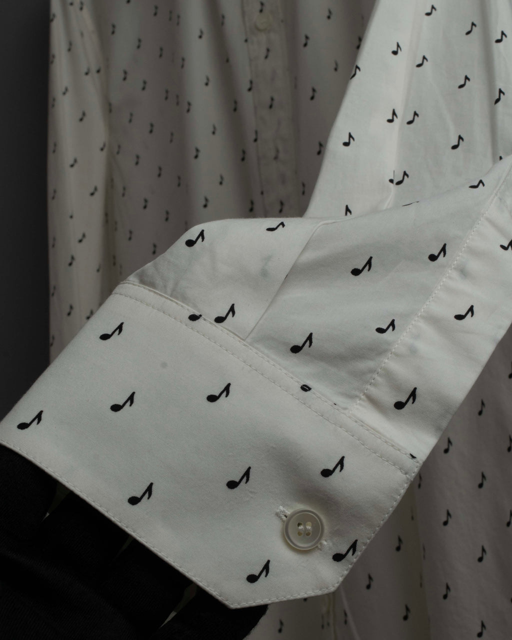 "CELINE" Musical note motif cotton shirt