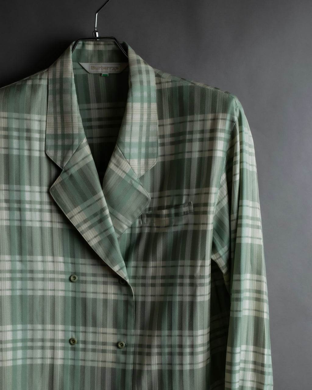 "BURBERRYS" Mint green check pattern skirt type set up