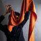 "HERMES" Hermes orange color silk stole