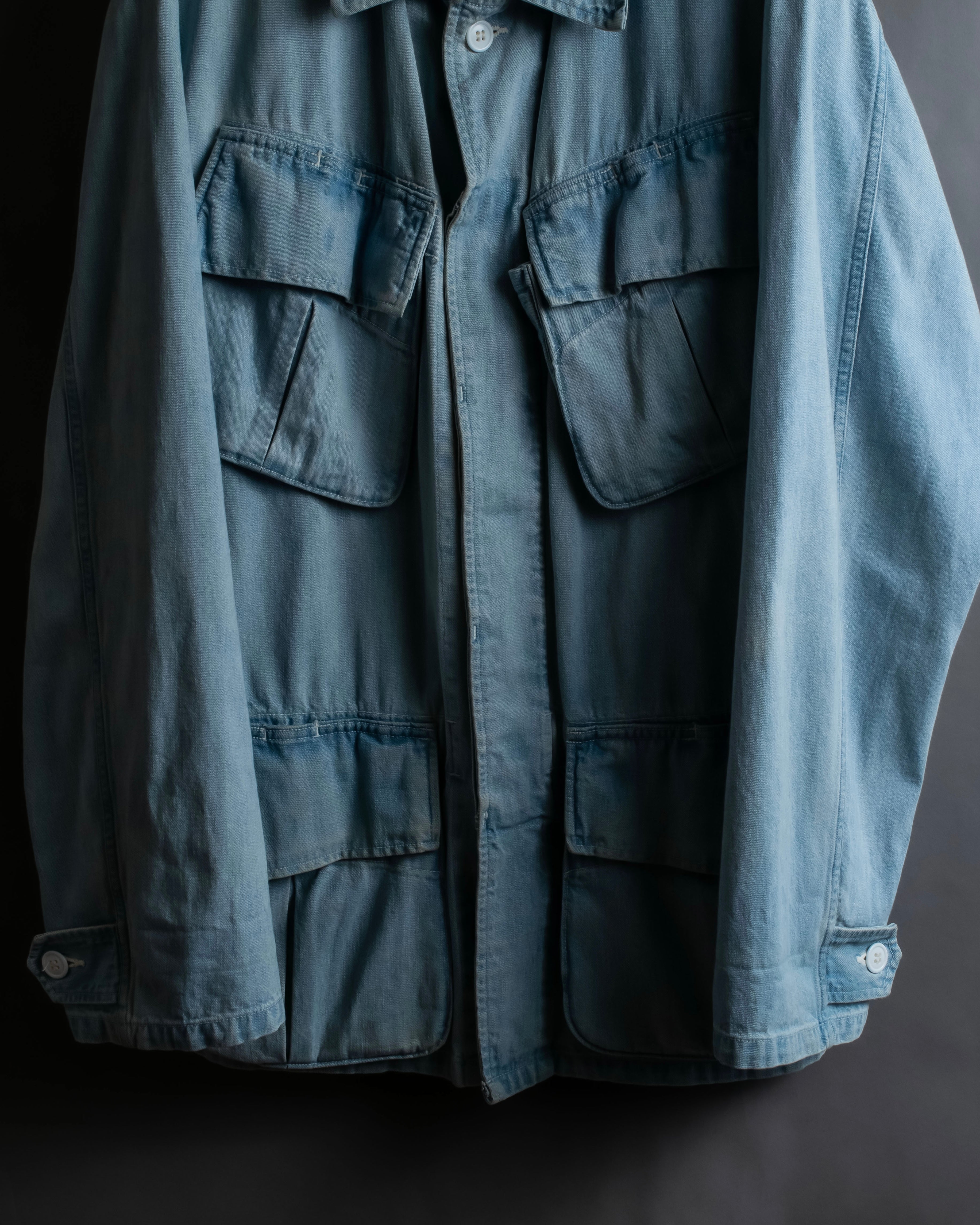 "COMOLI" Flap pocket design oversized denim jacket