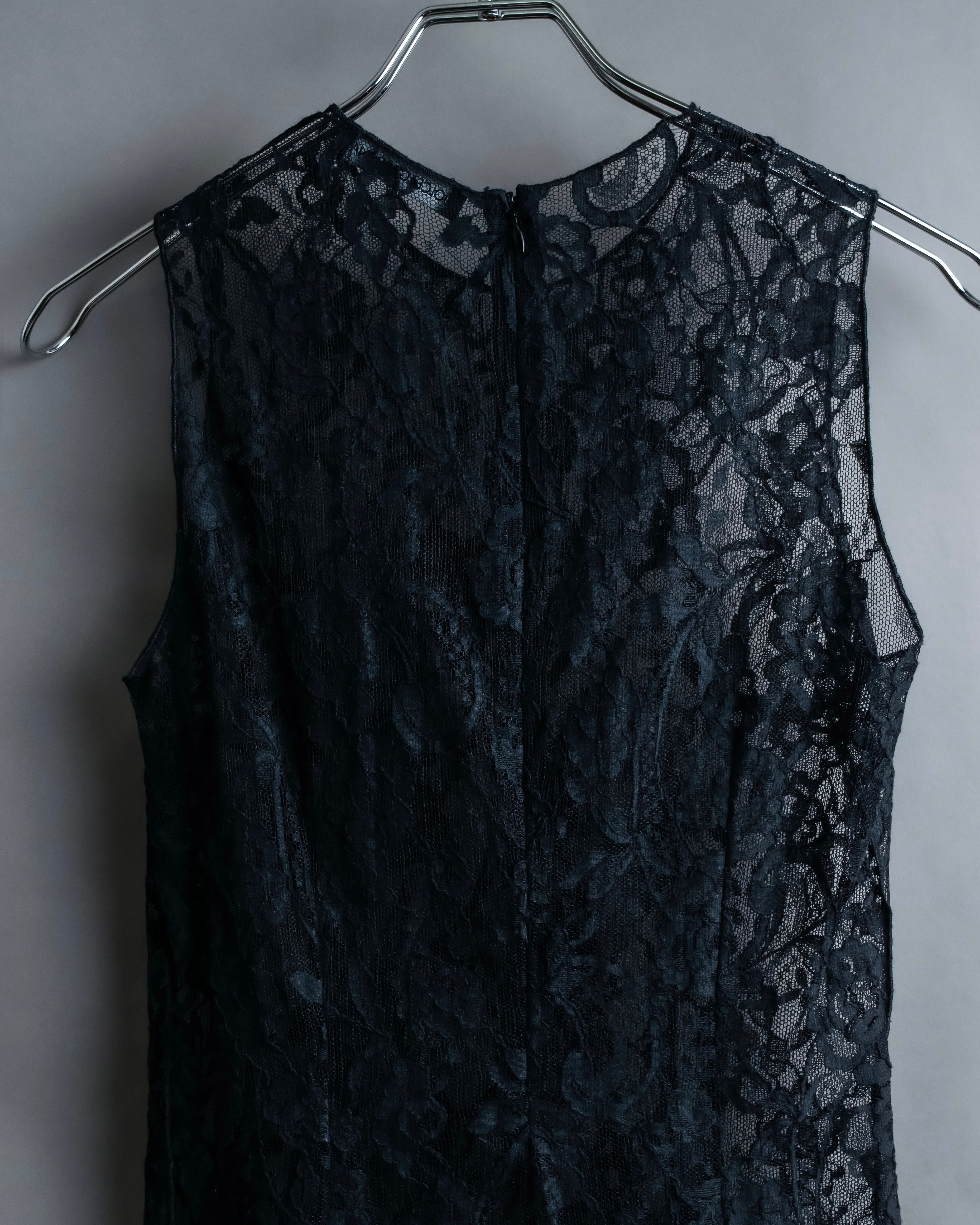"D&amp;G" Botanical pattern lace shift dress