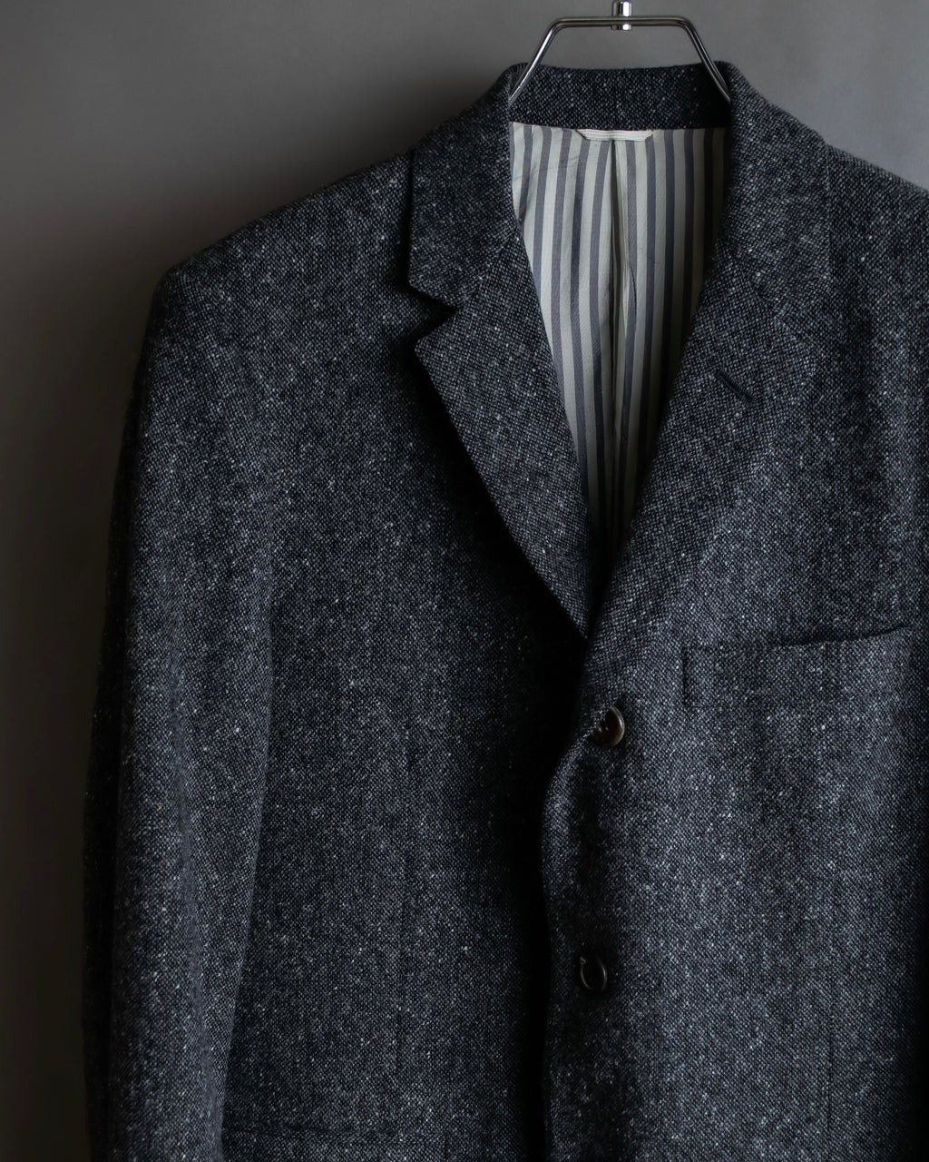 "THOM BROWNE" 3-button napped tweed tailored jacket