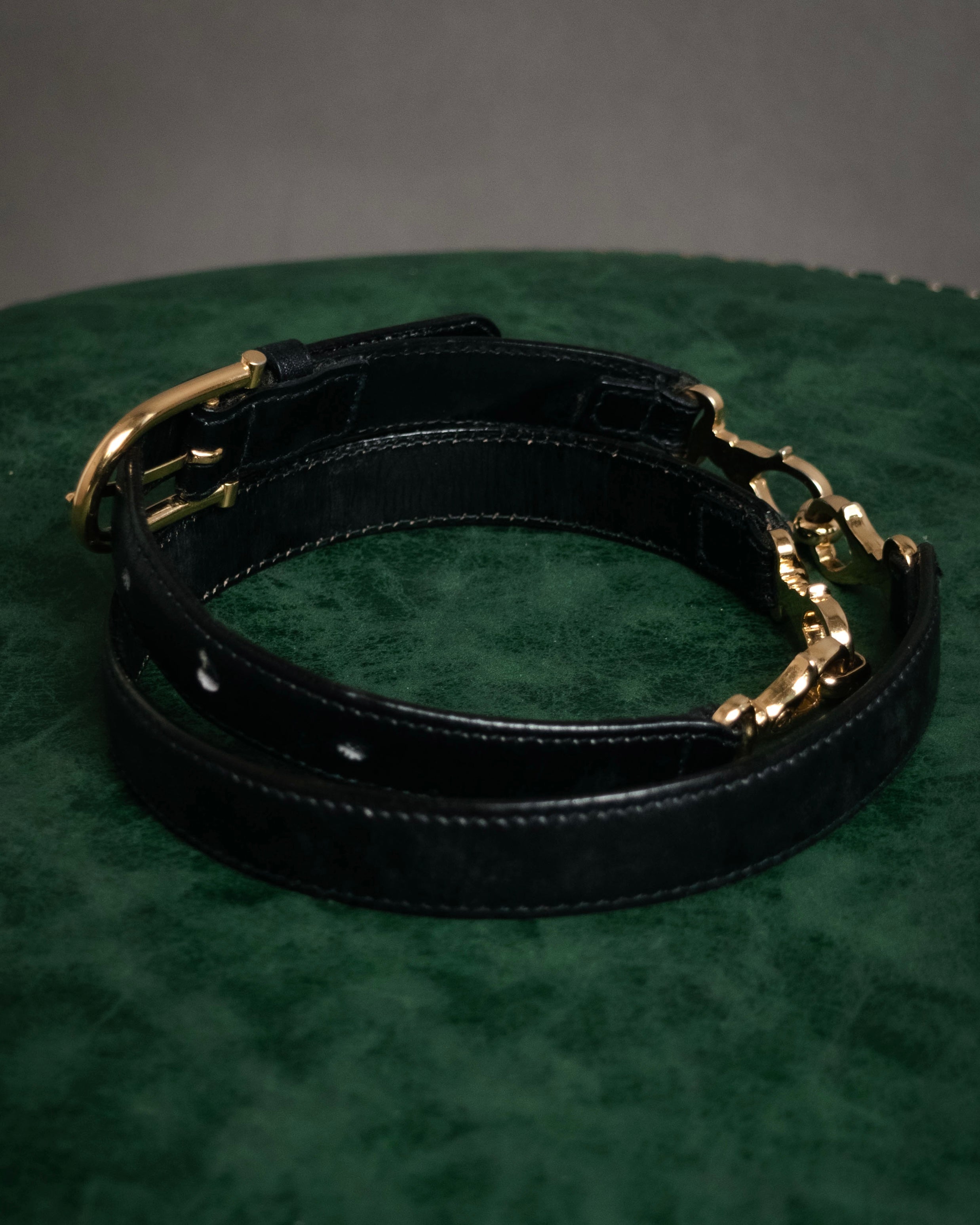 “CELINE” 80’s–90’s Equestrian hardware leather belt