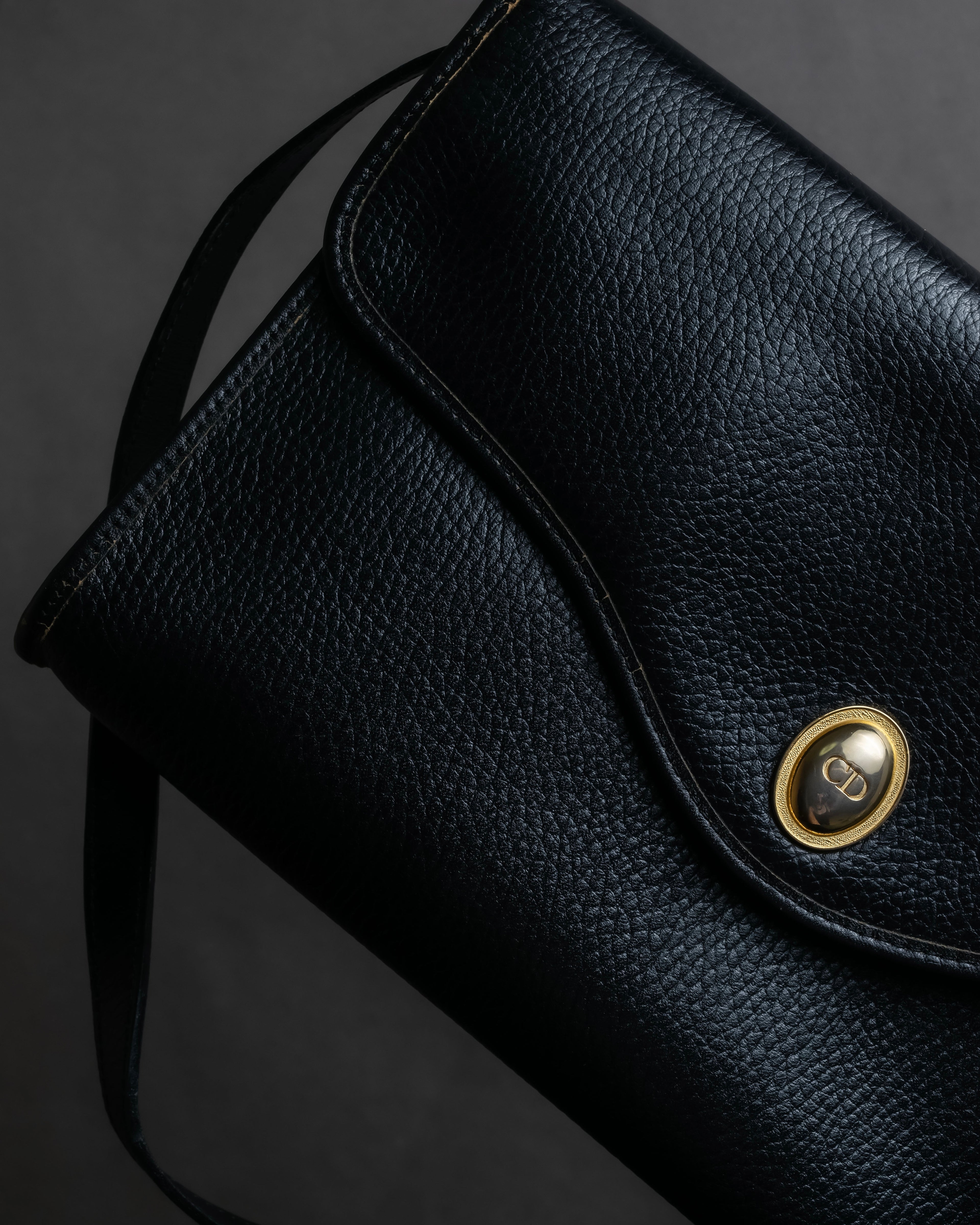 "Christian Dior" Metal parts design leather shoulder bag