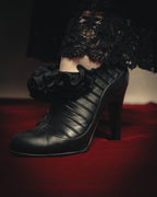 -SPECIAL- “CHANEL“ 2005-06 Paris-New York ruffle leather pumps