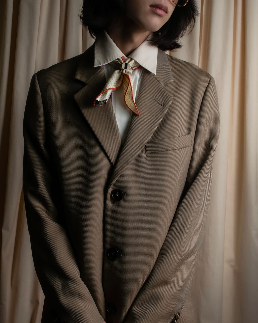 "MAISON MARGIELA" 13AW structured mid-length tailored coat