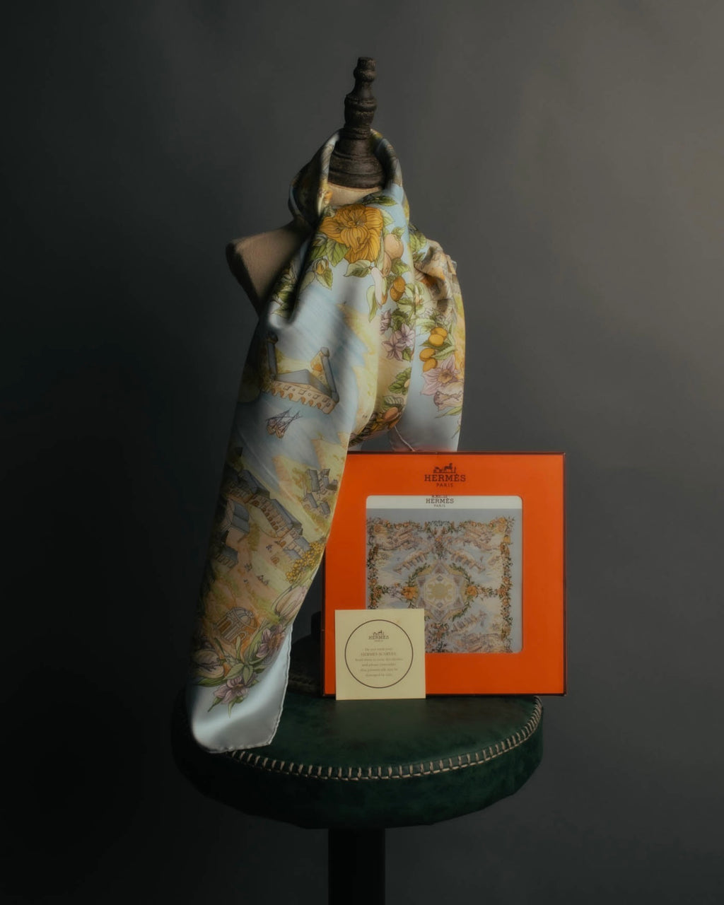 "HERMÈS" 00's Au pays de cocagne silk scarf