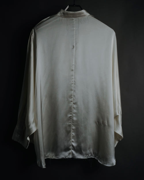 –SPECIAL– "LOEWE" 00’s Satin dolman sleeve destroy edge shirt