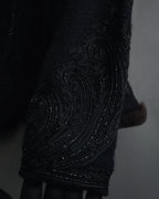 Chaqueta de piel con bordado de cuentas de los años 00 de Ralph Lauren