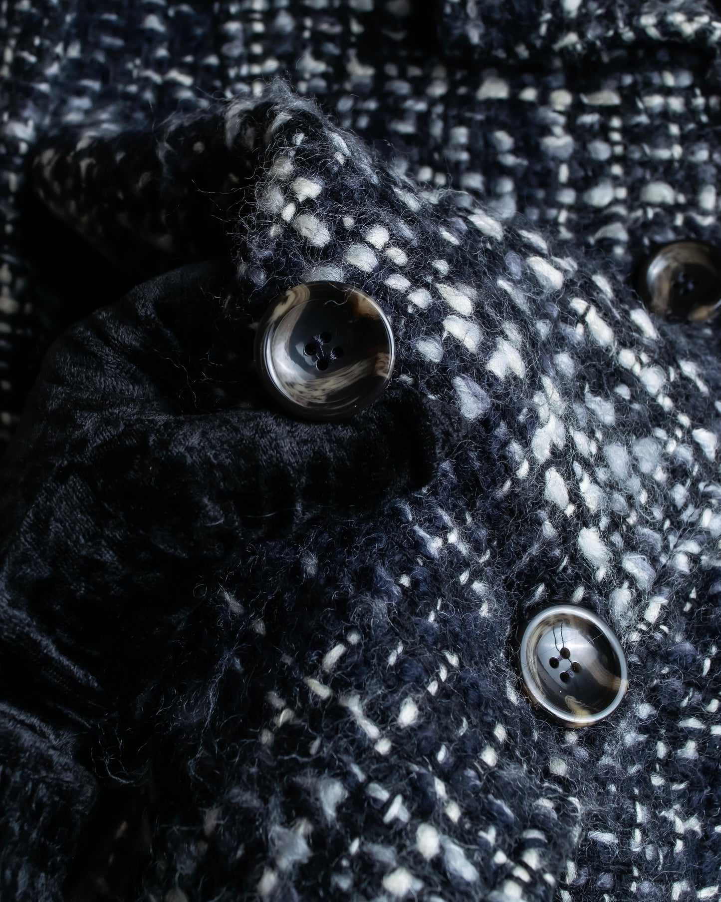 "Weekend Max Mara" Fur trimmed design collar tweed flare coat