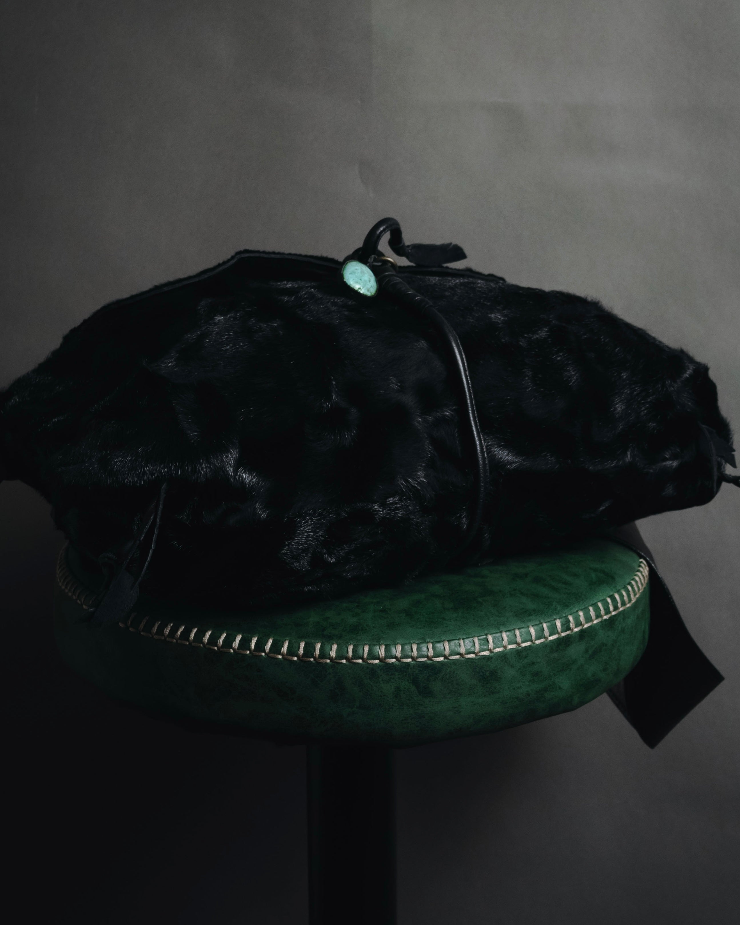 "Ermanno Scervino" 08’s-15’s Fur turquoise charm bag