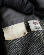 "BURBERRYS" Fine check pattern herringbone coat