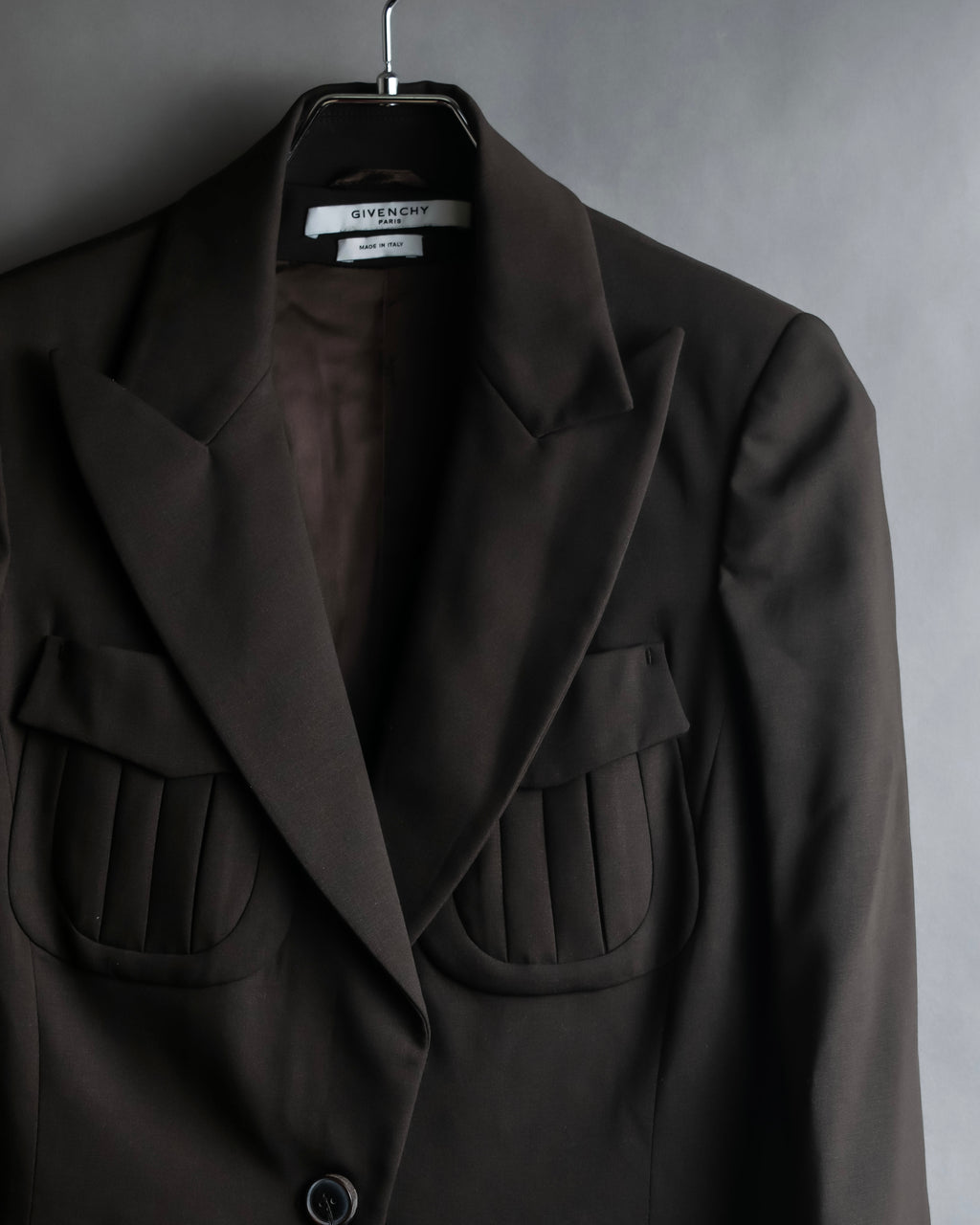 "GIVENCHY" Military patch pocket detail tailored jacket
