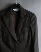 "GIVENCHY" Military patch pocket detail tailored jacket