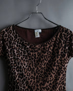 "DOLCE & GABBANA" Leopard print short cut and sew
