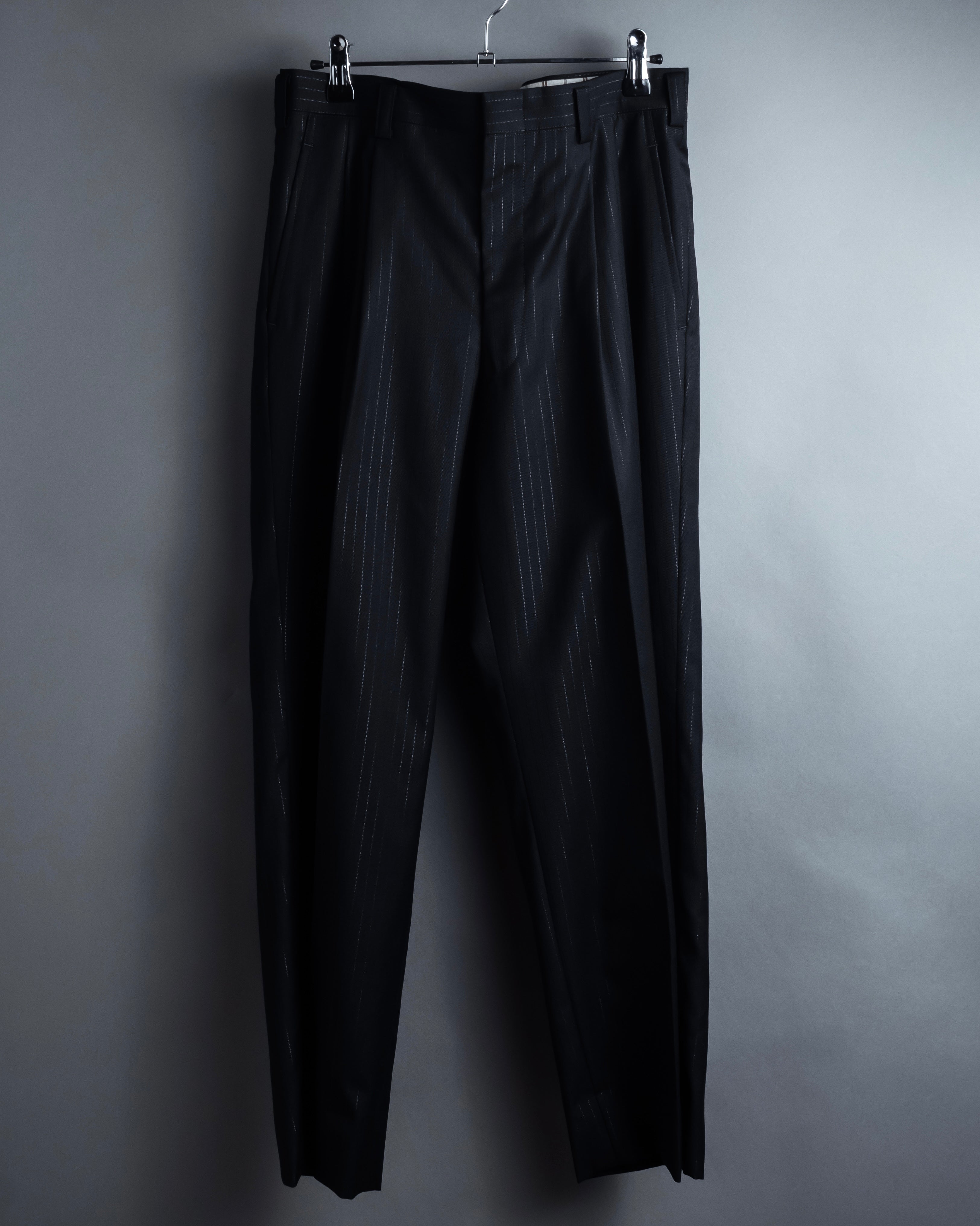 "BALENCIAGA" Chalk stripe pattern long silhouette set up