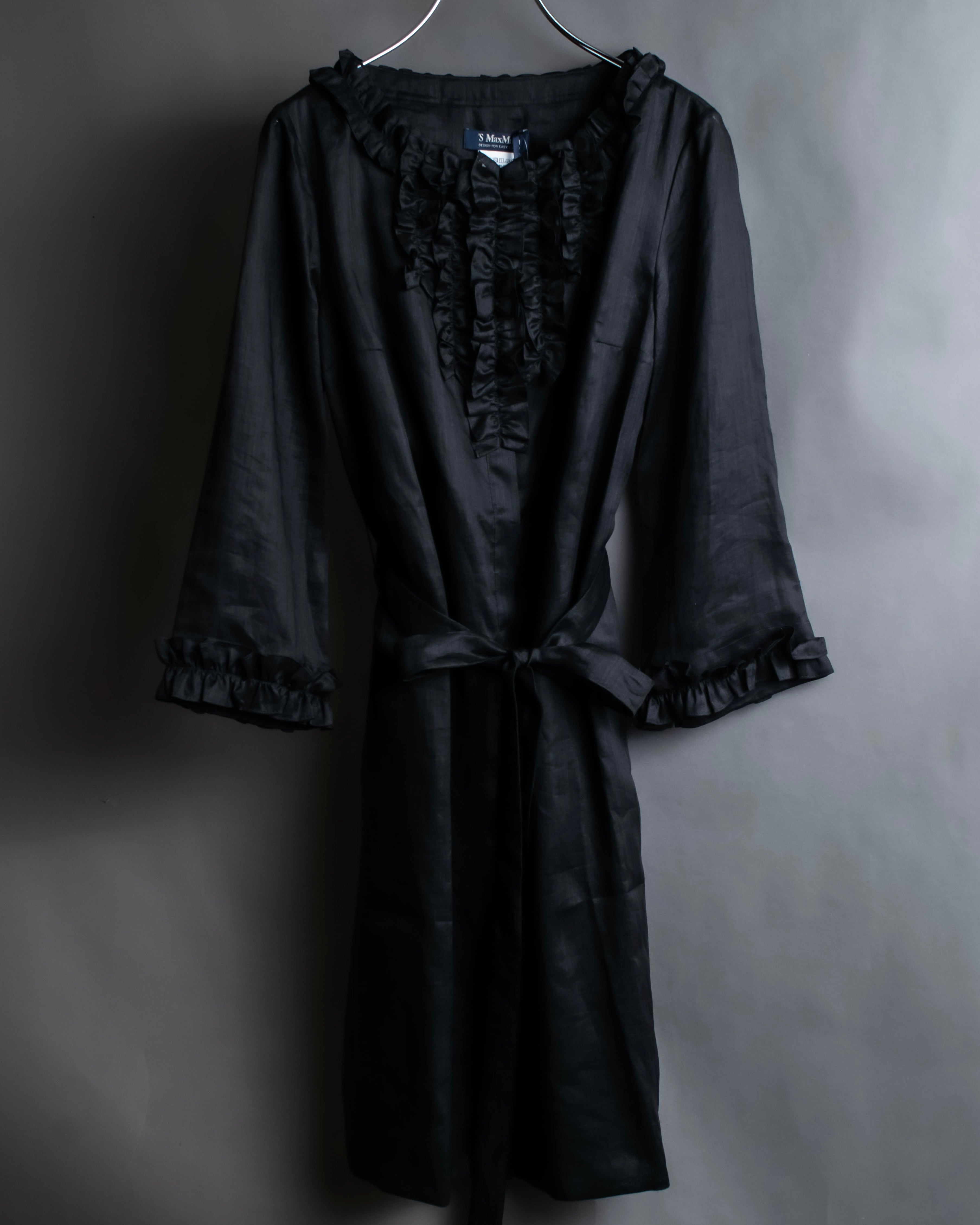 "S Max Mara" Tiered frill design belted dress