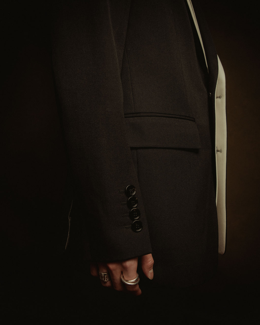 –SPECIAL– "BURBERRY" 20’s trompe l’oeil layered tailored jacket