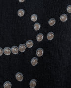 "CHANEL" Pearl fringe design gauze scarf