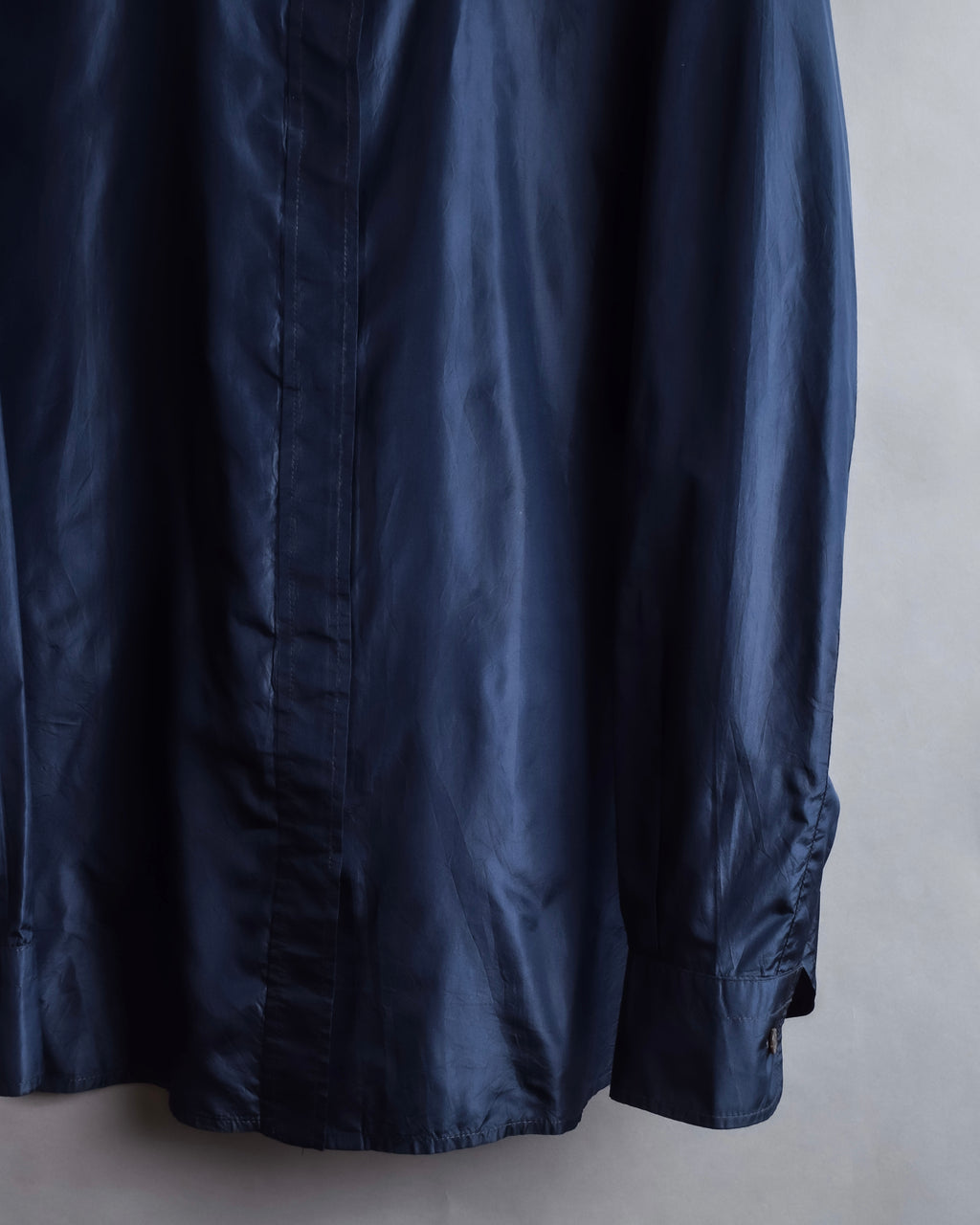 "LOEWE" 90's-00's Fly front silk shirt