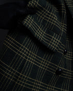 "Christian Dior" Windowpane check tailored jacket