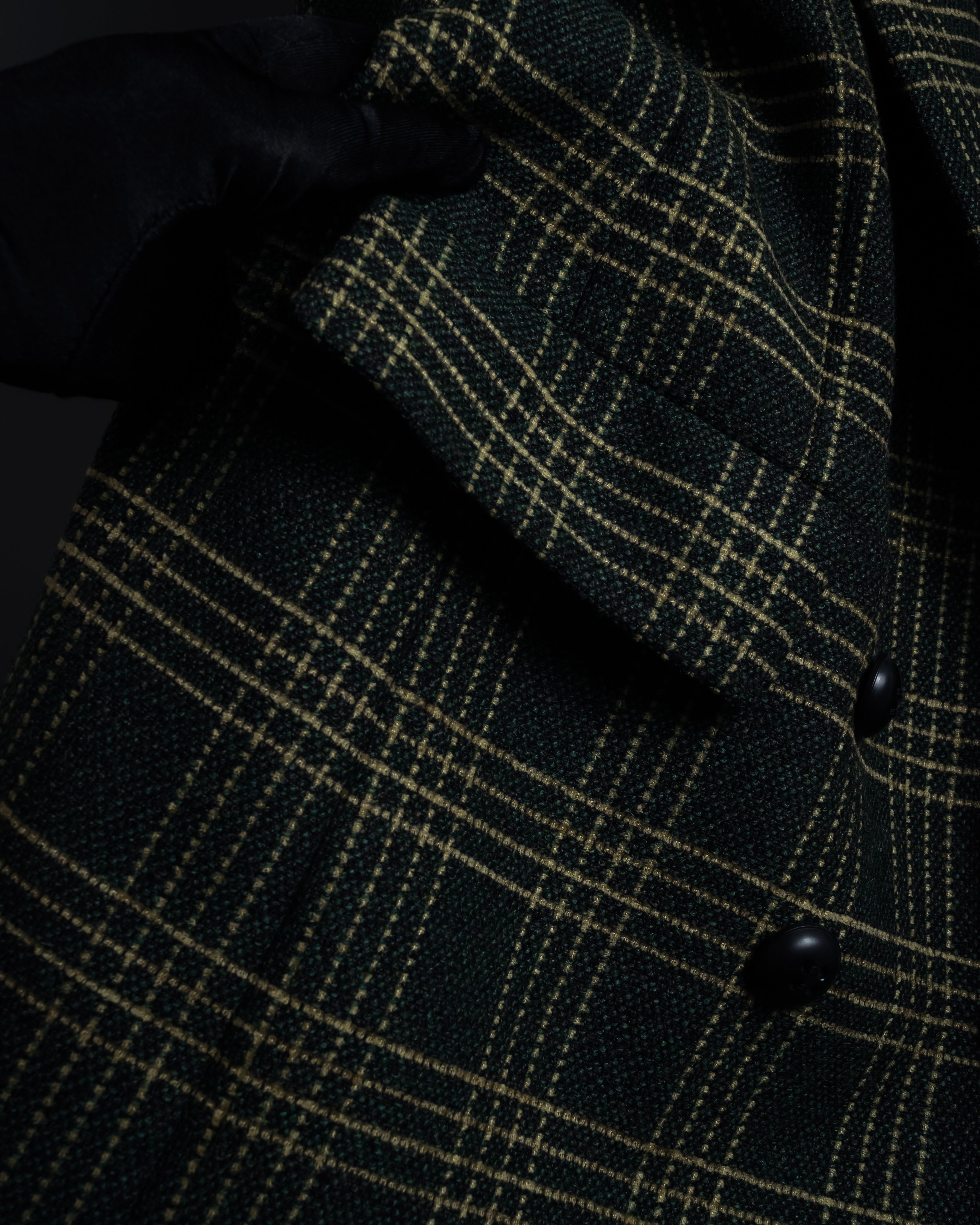 "Christian Dior" Windowpane check tailored jacket