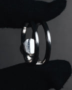 "Christian Dior" 00’s industrial solitaire crystal signet ring