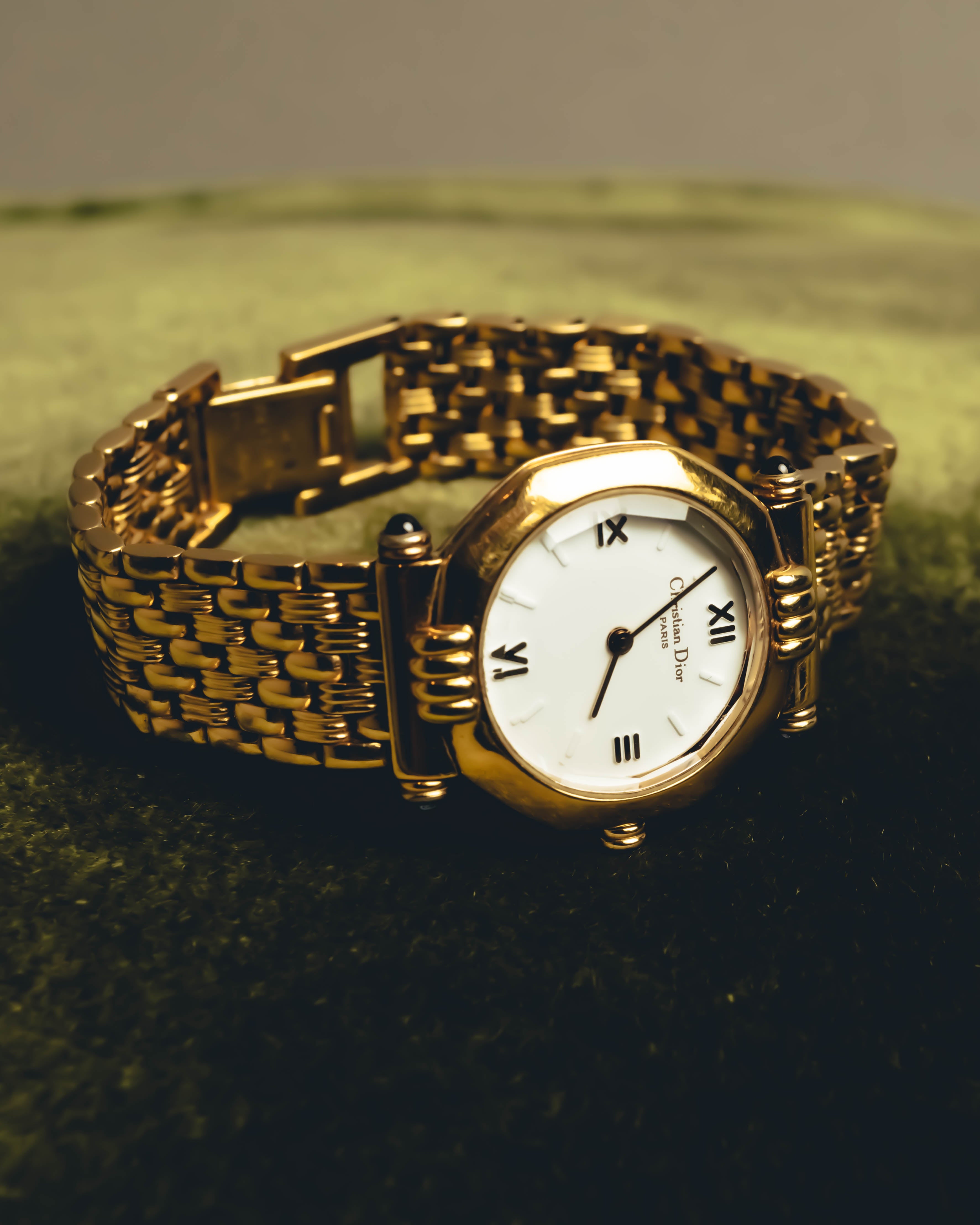 "Christian Dior" 80's-90's Gold plated wristwatch