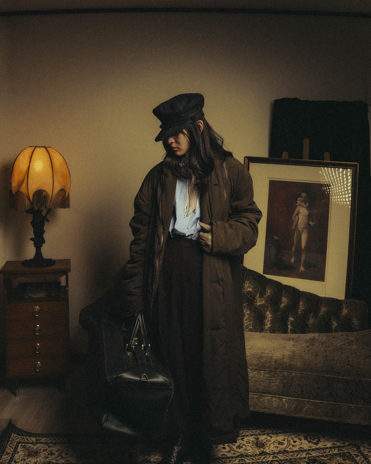-SPECIAL- "ISSEY MIYAKE MEN" 80's Sculptural padded parachute long coat