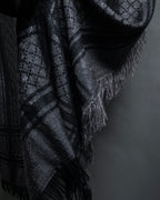 "GUCCI" GG pattern glitter blend woven large stole