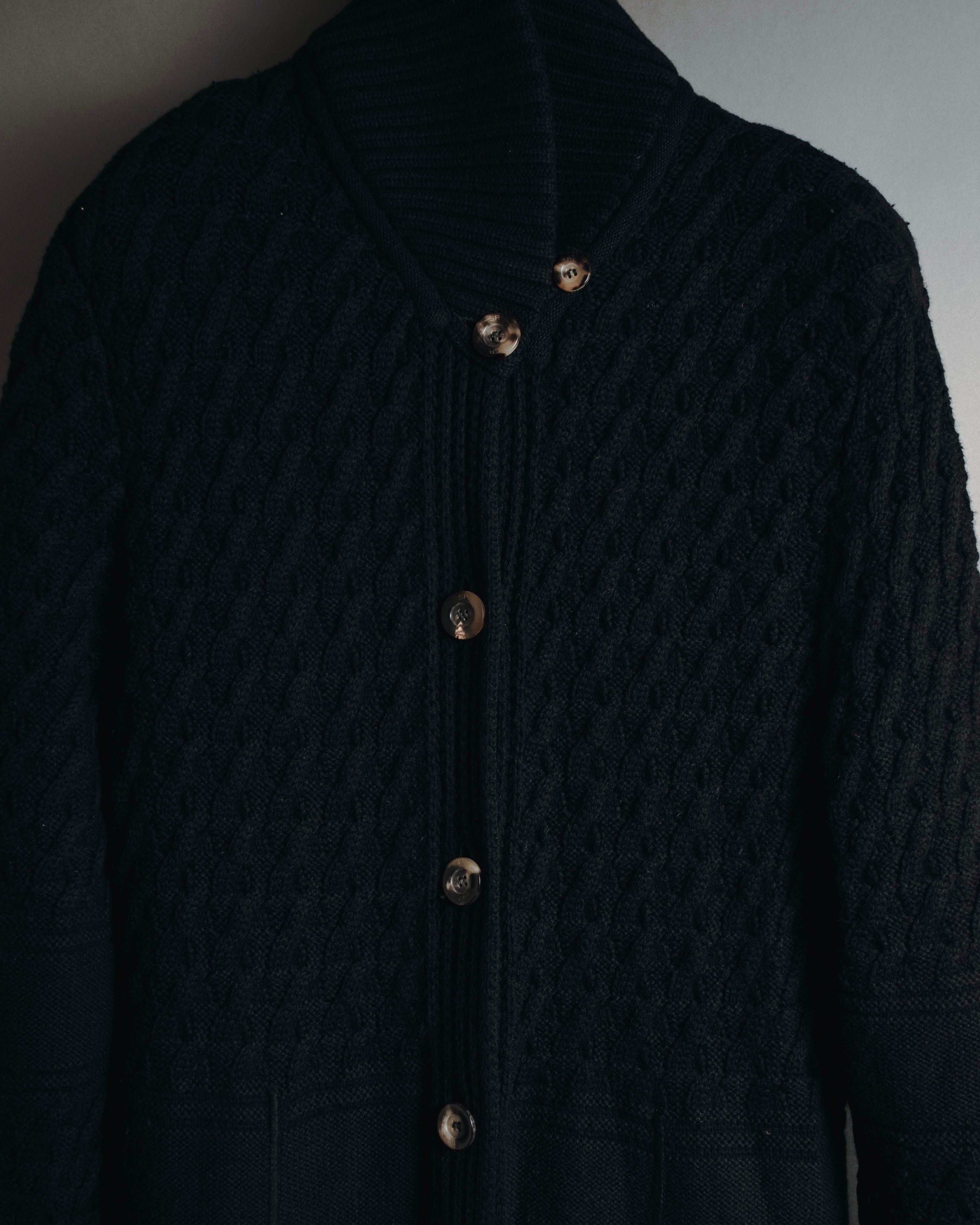 "SONIA RYKIEL" Textured knit button-front long cardigan
