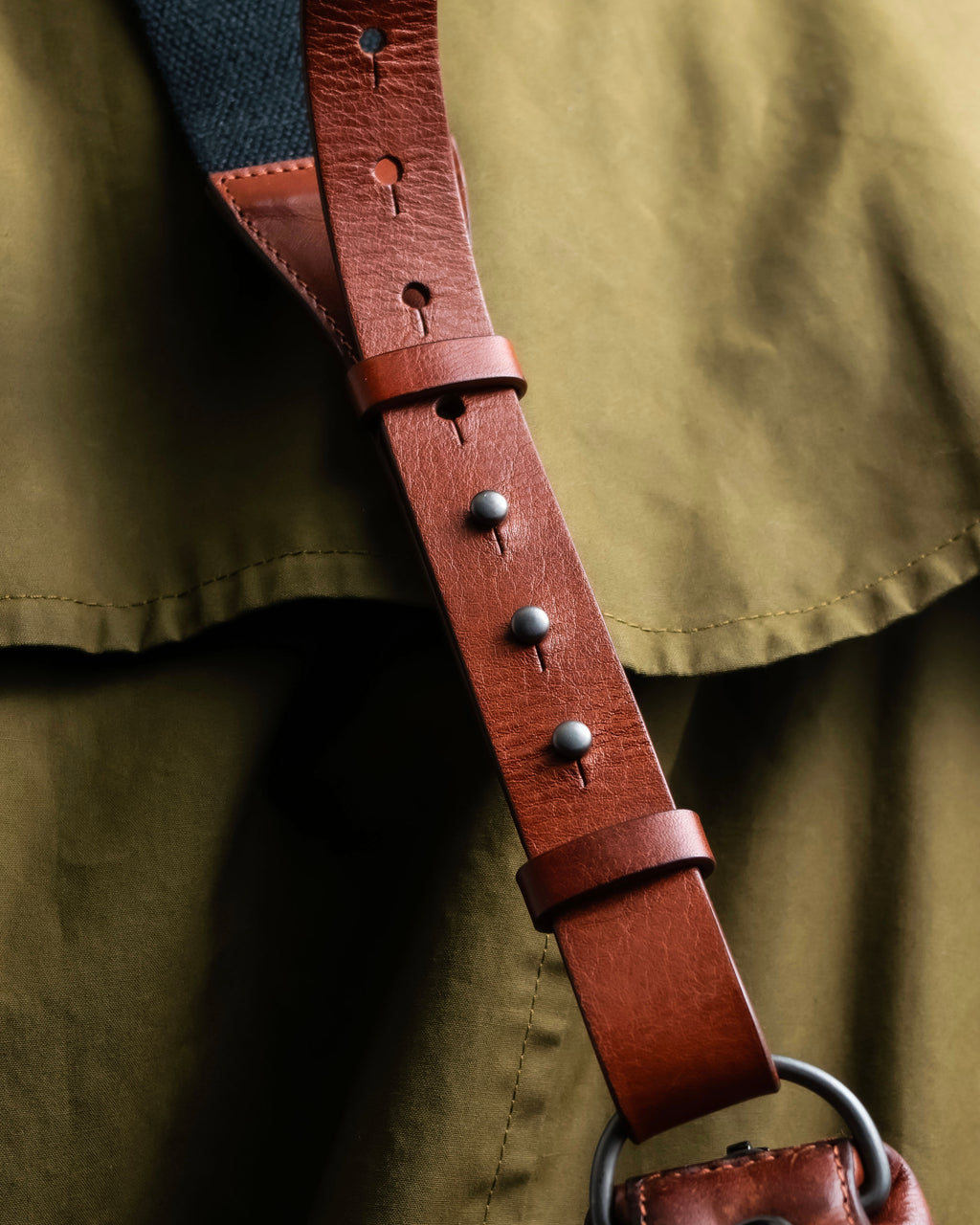 "MAISON MARGIELA" Genuine leather 2way brown color sailor bag