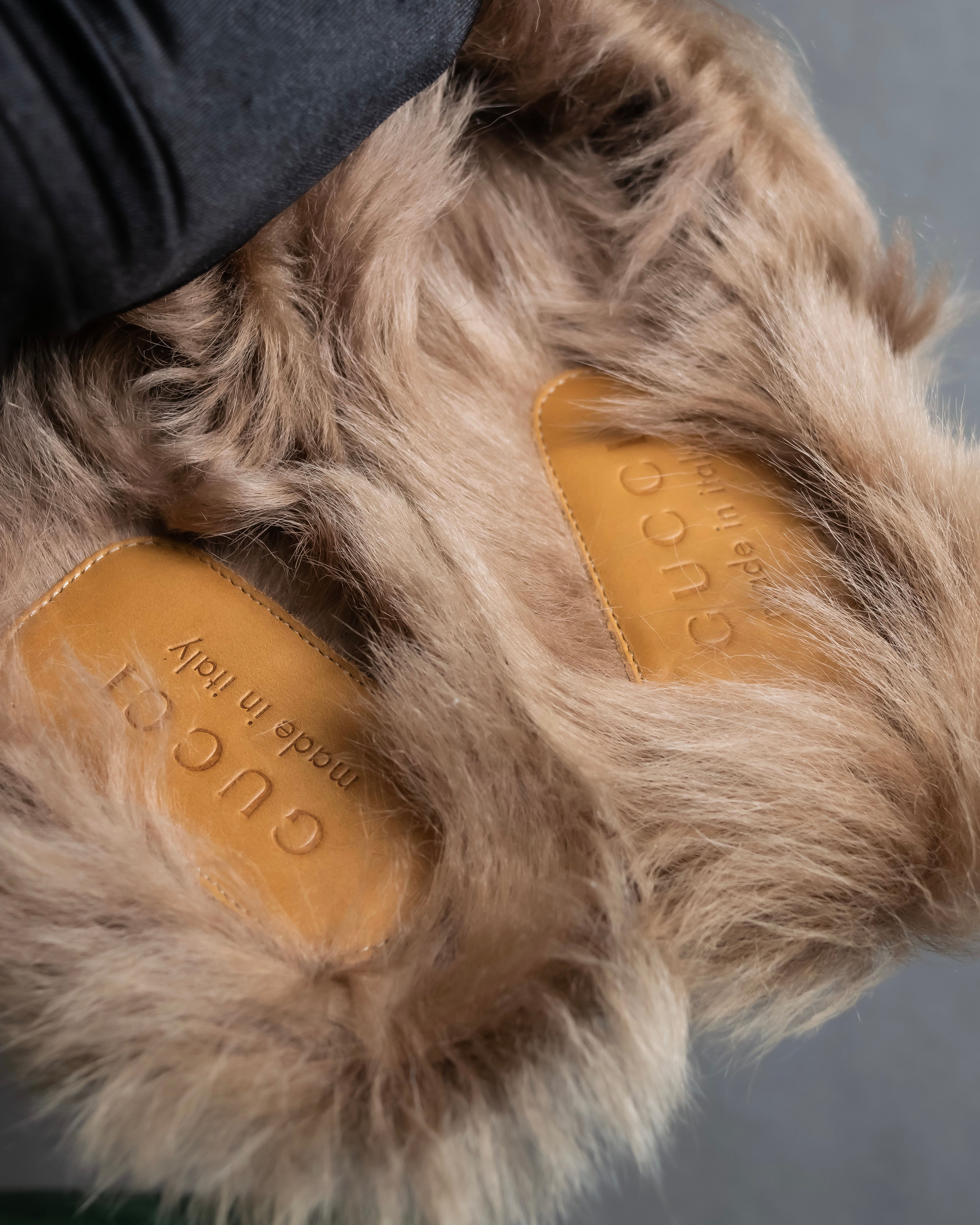 "GUCCI" GG logo design princetown loafers