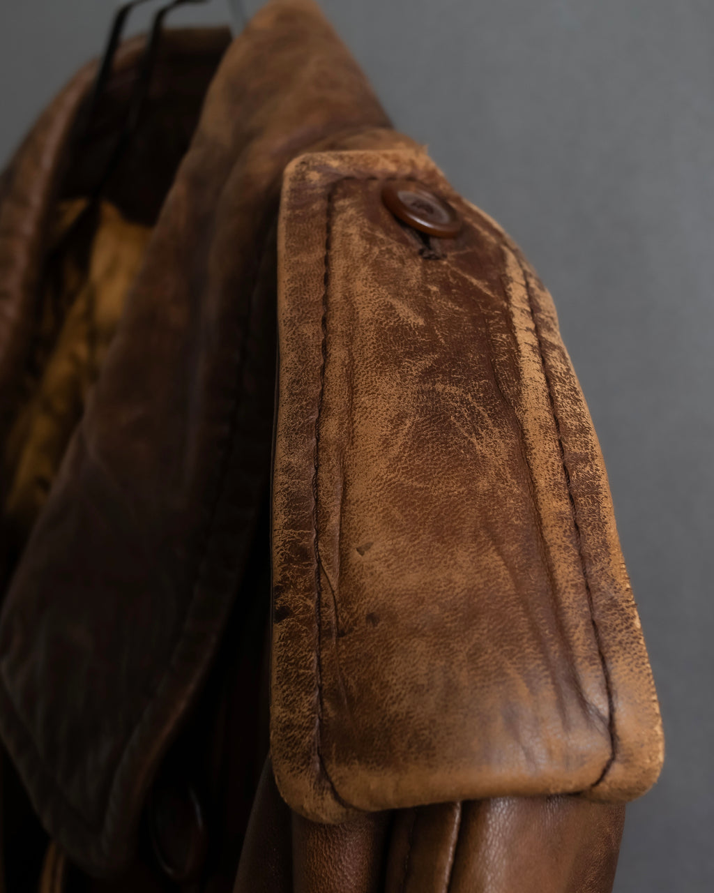 "Burberrys" Vintage-inspired leather oversized trench coat