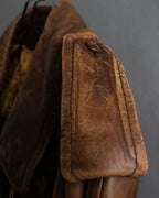 "Burberrys" Vintage-inspired leather oversized trench coat