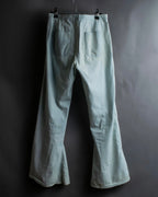 "CHANEL" Coco Mark button detail washed flared denim