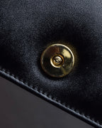 "Cartier" Logo engraved horizontal chain shoulder leather bag