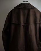 "BURBERRY" Subdued tone military detail mid-length trench coat