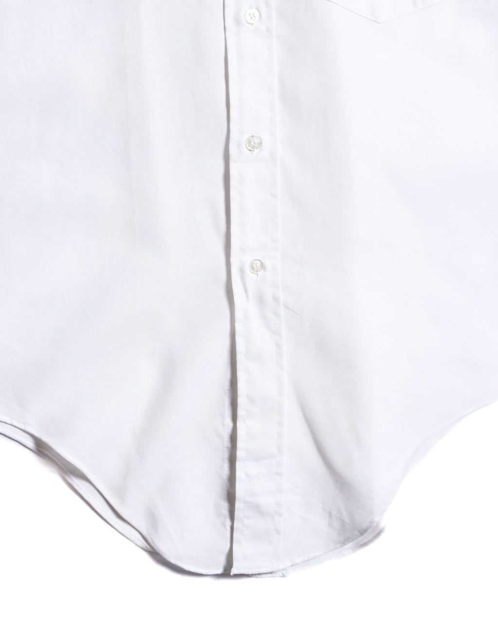 VINTAGE/ Button Down Short Sleeves White Shirt