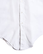 VINTAGE/ Button Down Short Sleeves White Shirt