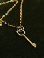 "Salvatore Ferragamo" 00's-20's Gancini key pendant necklace
