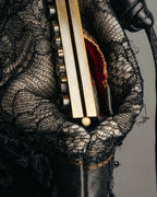-SPECIAL- “VALENTINO GARAVANI” 2014-2016 lace embellished fringe frame bag