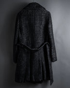 “MAX&Co.” Double-breasted houndstooth tweed coat