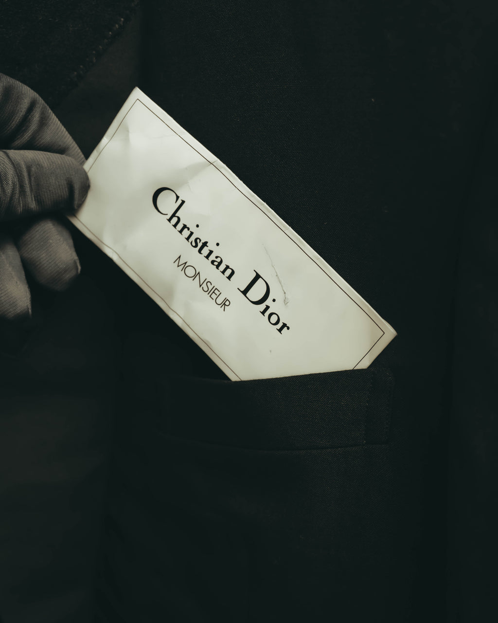 -SPECIAL- “Christian Dior MONSIEUR” 80’s-90’s satin peak-lapel tuxedo jacket