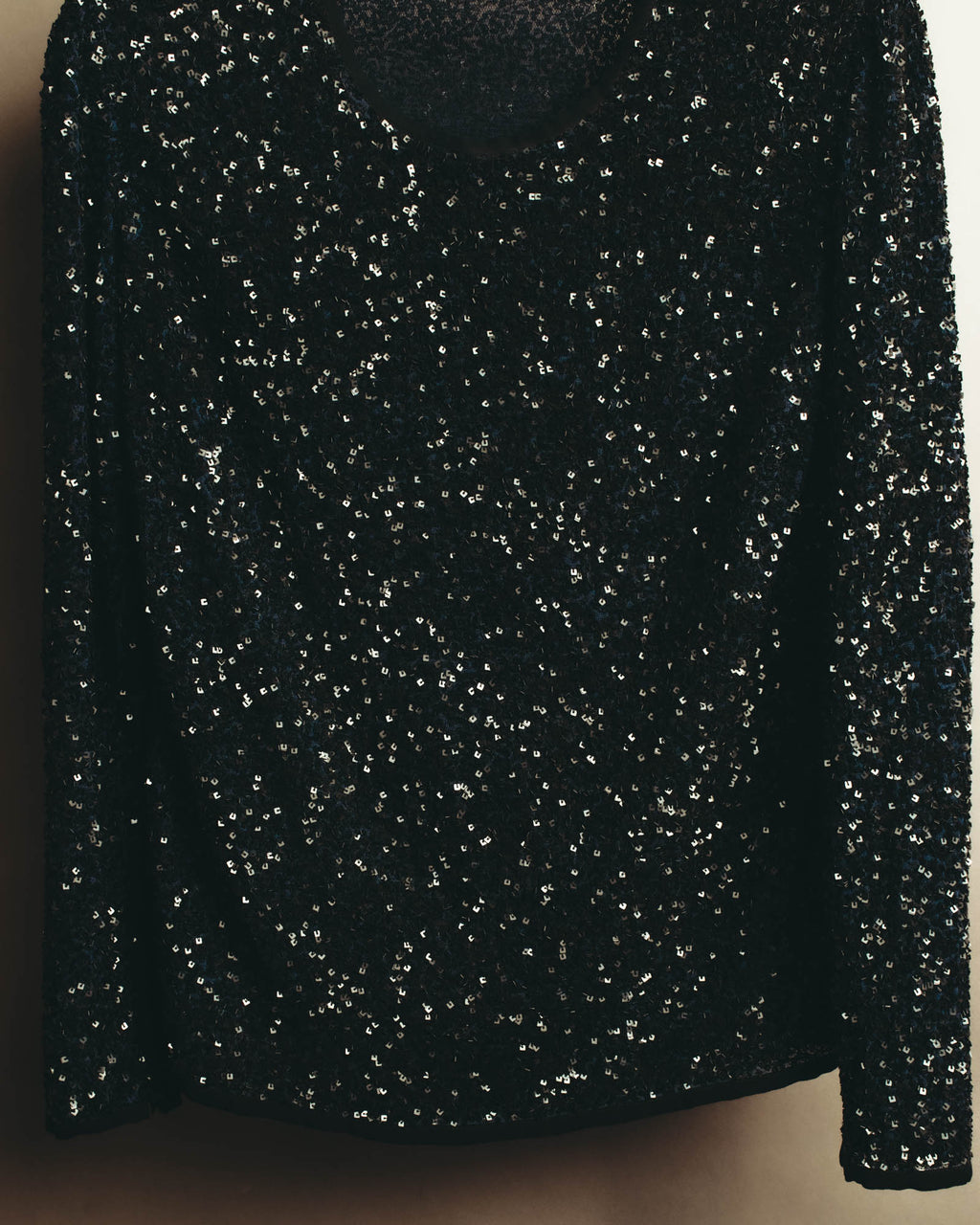 "MARINA RINALDI" 00's-10's Sequined lace long sleeve top