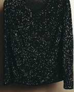 "MARINA RINALDI" 00's-10's Sequined lace long sleeve top